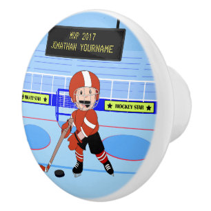 Personalised Ice Hockey star rw Ceramic Knob