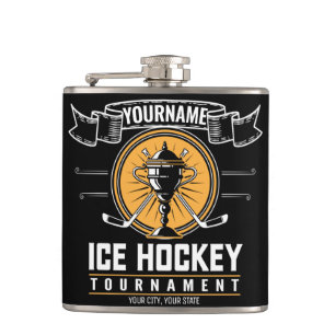 Personalised Ice Hockey Trophy Player Team Game Hip Flask