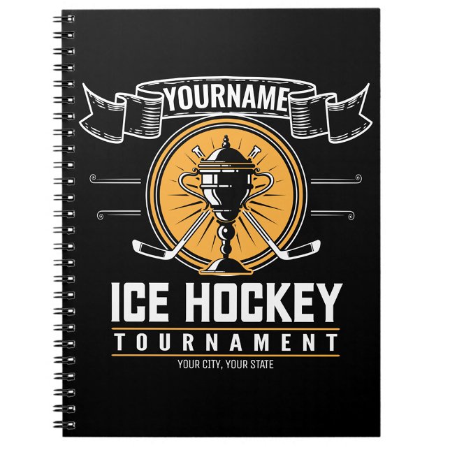 Personalised Ice Hockey Trophy Player Team Game Notebook (Creator Uploaded)