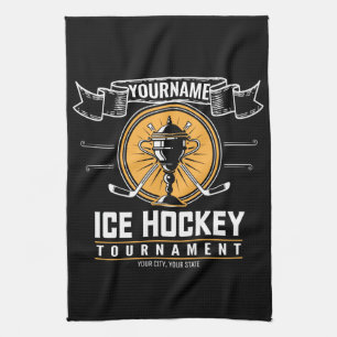 Personalised Ice Hockey Trophy Player Team Game  Tea Towel