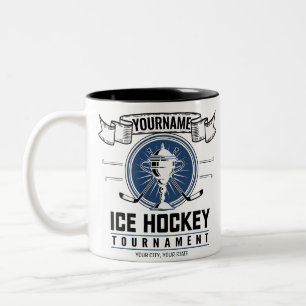 Personalised Ice Hockey Trophy Player Team Game   Two-Tone Coffee Mug