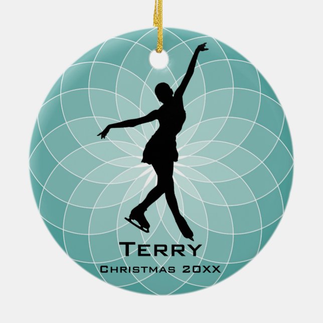 Personalised Ice Skating Ornament (Back)