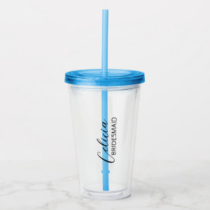 Personalised Iced Coffee Cup/ Bridesmaid Gift/ Cus Acrylic Tumbler