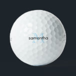 Personalised Icy Blue Monogram Titleist Pro VI  Golf Balls<br><div class="desc">Custom Golf Ball.  Icy blue and black text.  Initial and Name.  Woman gift.   Titleist Pro V1  Personalise.</div>
