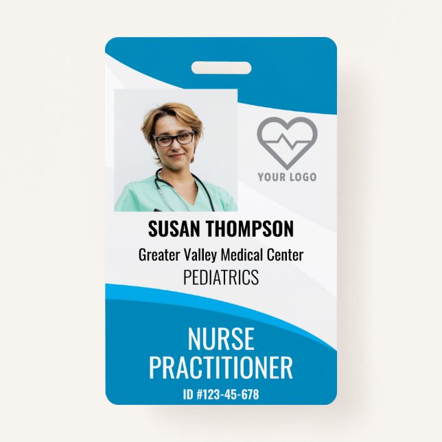 Personalised ID Badge Hospital Employee Name Tag (Front)