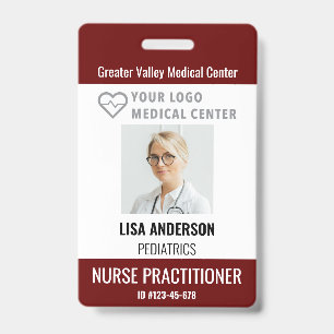Personalised ID Badge Hospital Employee Name Tag