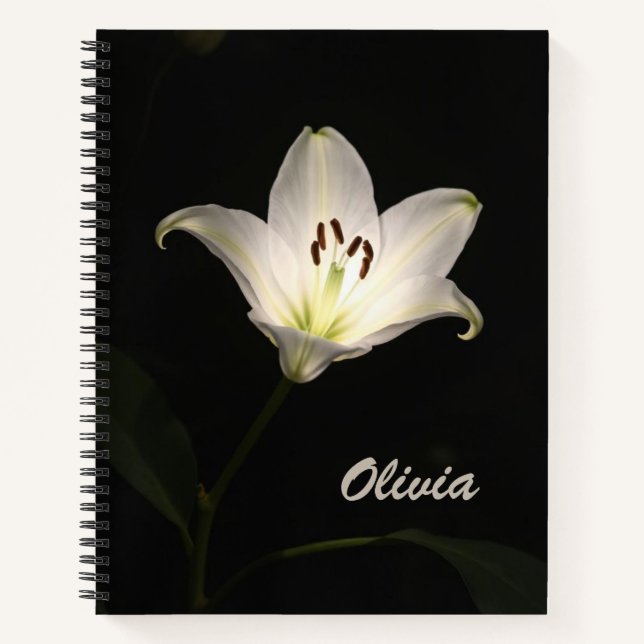 Personalised Illuminated Tulip Spiral Notebook (Front)