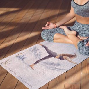 Personalised Illustrated Capricorn Zodiac Quote Yoga Mat