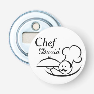 Personalised Illustrated Chef Bottle Opener