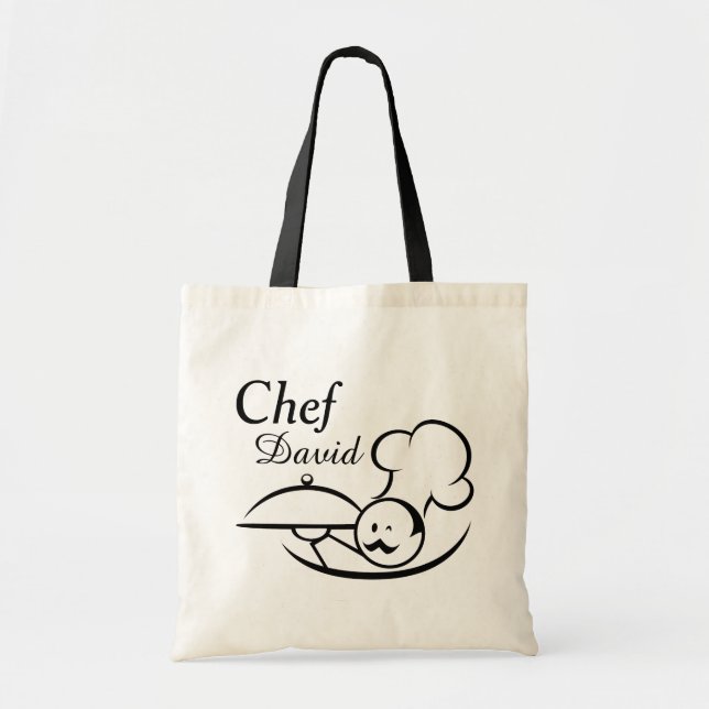 Personalised Illustrated Chef Tote Bag (Front)