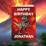 Personalised illustration T Rex Card<br><div class="desc">Prepare to embark on an awe-inspiring journey through time and witness the majestic world of dinosaurs come to life! We are thrilled to offer you an unforgettable experience for your grandson's upcoming birthday party. Imagine the excitement on his face as he steps into a prehistoric jungle, surrounded by jaw-dropping illustrations...</div>