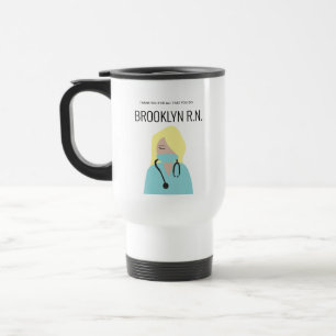 Personalised illustration Thank you Nurse Travel Mug
