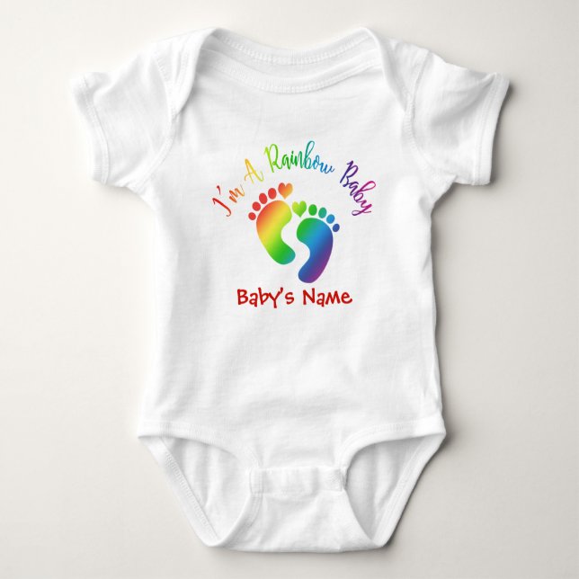 Personalised I'm A Rainbow Baby Bodysuit (Front)