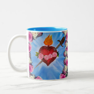 Personalised Immaculate Heart of Mary Two-Tone Coffee Mug