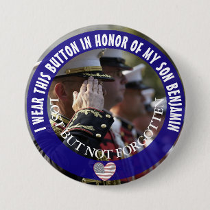 Personalised In Honour of my son Button