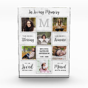 Personalised In Loving Memory Keepsake Memorial Photo Block