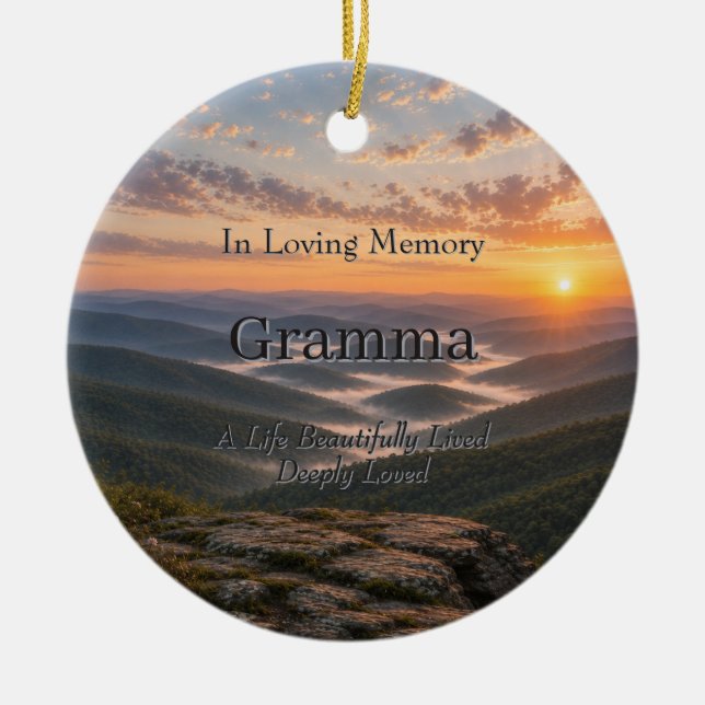 Personalised In Loving Memory Ornament (Front)