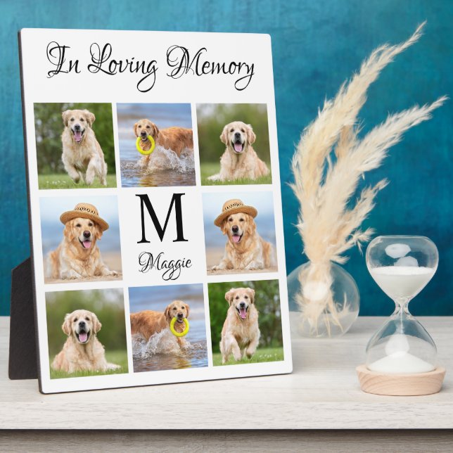 Personalised In Loving Memory Pet Memorial Photo Plaque (Side)
