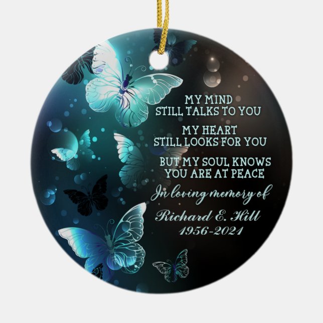 Personalised In Memory Christmas Ornament (Front)