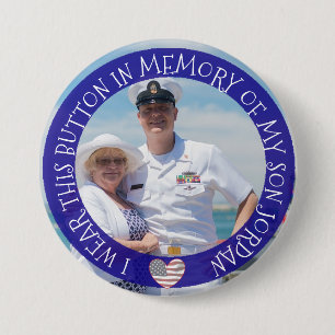 Personalised In memory of my son Button