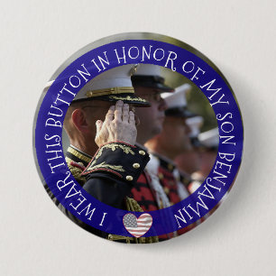 Personalised In memory of my son Button