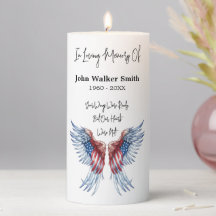 Personalised In Memory Patriotic Angel Wings