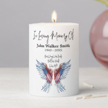 Personalised In Memory Patriotic Angel Wings