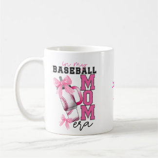 Personalised In My Baseball Mum Era Coffee Mug
