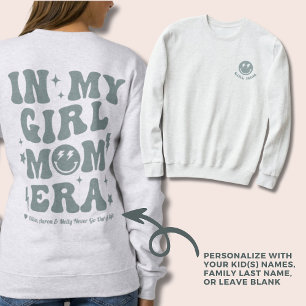 Personalised In My Girl Mum Era Sweatshirt Green