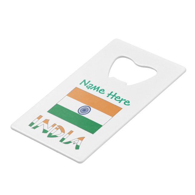 Personalised India Flag  (Front Angled)