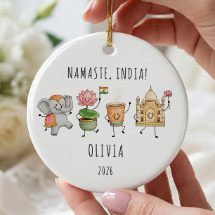 Personalised India Vacation Ornament