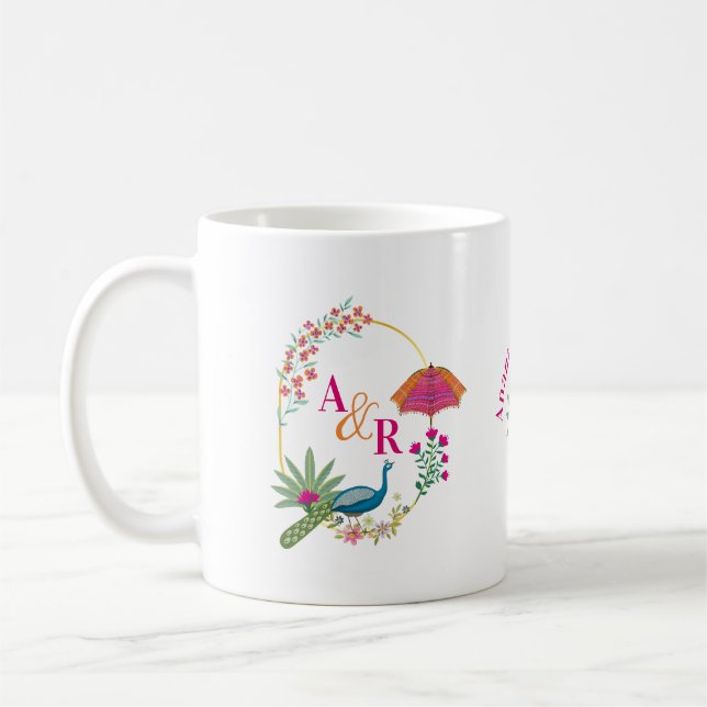 personalised indian wedding gift mug favour  (Left)