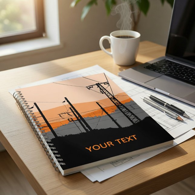 Personalised Industrial Sunset Power Lines Planner (Creator Uploaded)