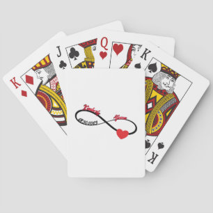 Personalised Infinity With Heart Playing Cards
