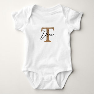 Personalised initial and name baby bodysuit