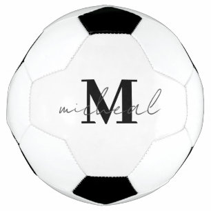 Personalised Initial and Name Monogram Soccer Ball
