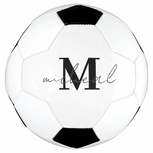 Personalised Initial and Name Monogram Soccer Ball (Front)