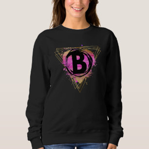Personalised Initial B Monogram Letter Deco Cute C Sweatshirt