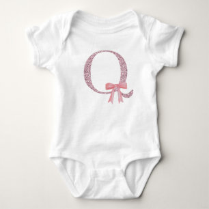 Personalised Initial Baby Girl "Q" Bodysuit