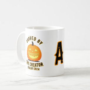 Personalised Initial Carved By the Creator Coffee Mug