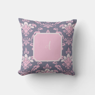 Personalised Initial Fleur De Lis Pink Pillow