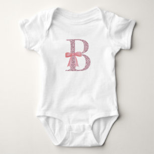 Personalised Initial for baby girl "B" Bodysuit