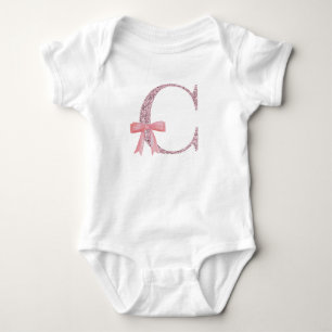 Personalised Initial for baby girl "C" Bodysuit