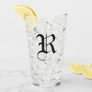 Personalised Initial Glass