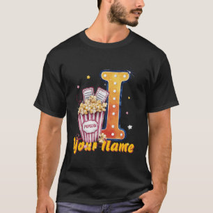 Personalised initial I popcorn tickets cinematic T-Shirt