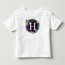 Personalised Initial Letter H Monogram T-Shirt