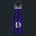 Personalised Initial Modern White Initial 532 Ml Water Bottle<br><div class="desc">Personalised Initial Modern Black White Initial stainless steel water bottle.  This template makes it easy for you to customise the Initial and Name Text.  Perfect for your business or as a gift with that extra personal touch!</div>