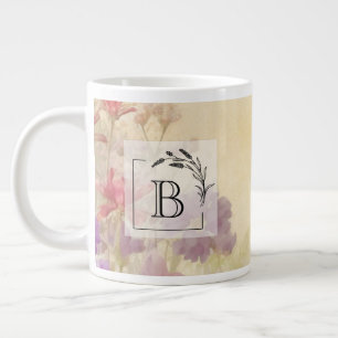 Personalised Initial Monogram Jumbo Large Coffee Mug