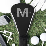 Personalised Initial Name Monogram Golf Head Cover<br><div class="desc">Custom Create Your Own Personalised Initial Name Monogram Golf Head Cover. This chic, stylish golf head cover brings elegance to the green with a unique monogram design, featuring a bold grey initial and a flowing white script name for a beautifully personalised look. Perfect for the golf lover or lady golfer...</div>