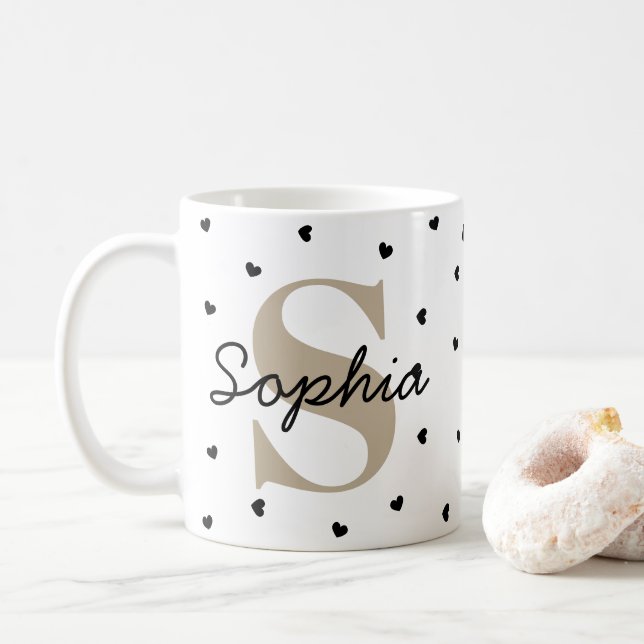 Personalised Initial & Name Mug – Gift Cup (With Donut)